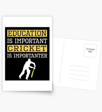 Education Is Important Cricket is Importanter Sports Gift Postcards