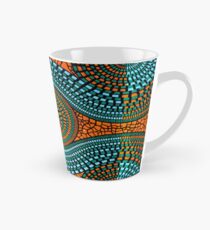 African motif, wax, orange, blue, turquoise Tall Mug