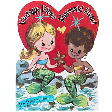 Vintage Vibes Mermaid Heart The Traveling Button