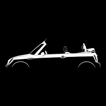 Cooper Cabrio (R52) Silhouette Poster for Sale by in-transit