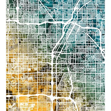 Las Vegas City Map iPhone Case by Cases by Kate