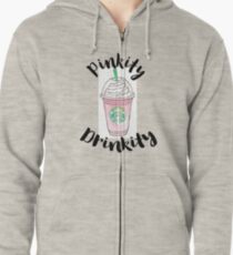 Pinkness Trinkbarkeit Hoodie mit Reißverschluss
