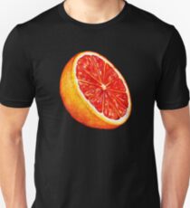 Grapefruit Pattern - Black Unisex T-Shirt
