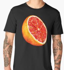 Grapefruit Pattern - Black Men's Premium T-Shirt