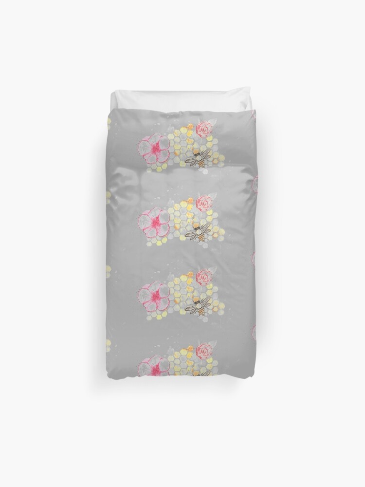 Bee Watercolour Duvet Cover By Samrake Redbubble