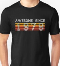 Awesome Since 1978, 40 Years Old 40th Birthday Gift Slim Fit T-Shirt