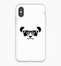 Panda hipster nerd iPhone Case