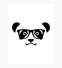 Panda hipster nerd Photographic Print
