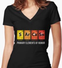 Sarcasm Mendeleev Humor Periodic Elements Women's Fitted V-Neck T-Shirt