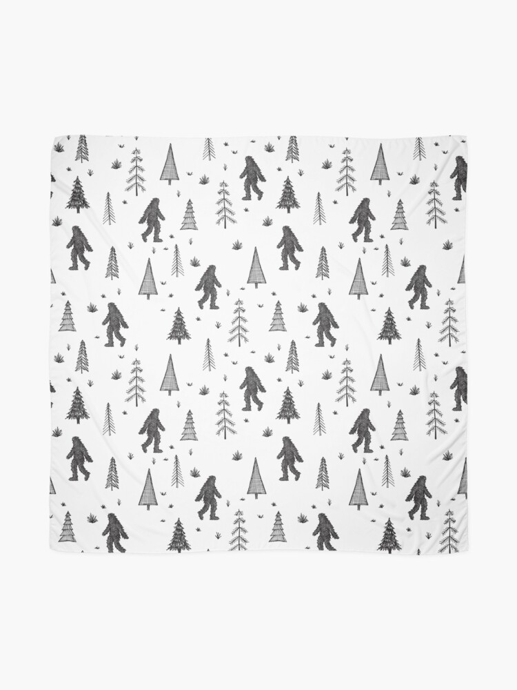 Alternate view of trees + yeti pattern Scarf