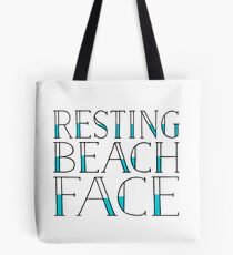 Resting Beach Face Tote Bag