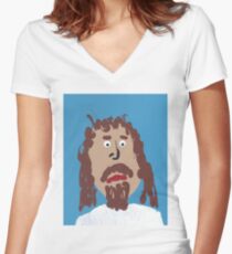 Jésus Women's Fitted V-Neck T-Shirt