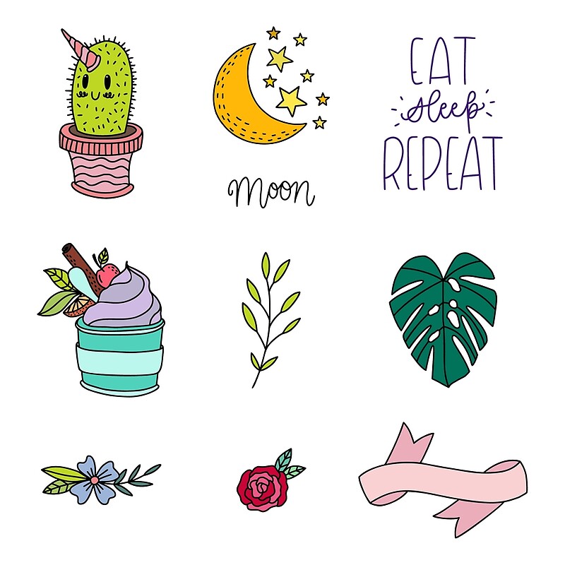  set of cute stickers by senpo redbubble