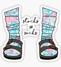 Blue Pink Stocks and Socks Sticker