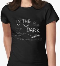 In The Dark White Font Women's Fitted T-Shirt