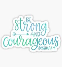 joshua 1:9 color Sticker