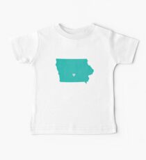 Iowa Love in Teal Baby Tee