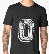 #0 Number Zero Sports Team T-Shirt White Text Men's Premium T-Shirt