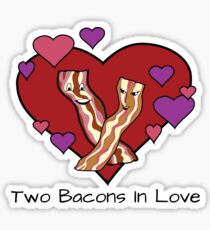 Two Bacons In Love Sticker