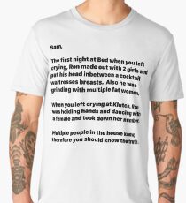 Jersey Shore Letter to Sam Anonymous Men's Premium T-Shirt