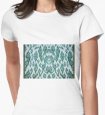 Ornament with blue spirals Women's Fitted T-Shirt