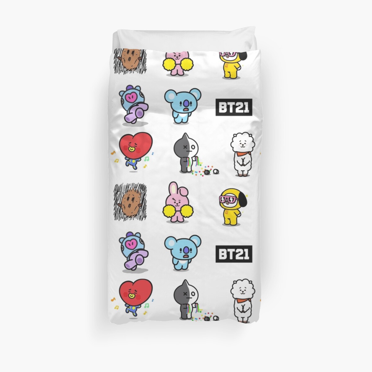  BTS BT21 Duvet Covers by lyshoseok Redbubble