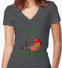 FSGS Warrior Women's Fitted V-Neck T-Shirt
