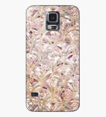 Dusty Rose and Coral Art Deco Marbling Pattern Case/Skin for Samsung Galaxy