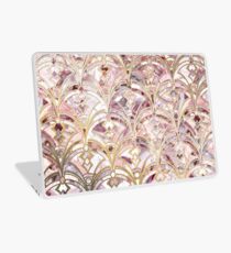 Dusty Rose and Coral Art Deco Marbling Pattern Laptop Skin