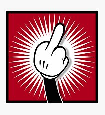 Cartoon Finger Photographic Print