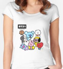 BTS - BT21 - ALL Women's Fitted Scoop T-Shirt