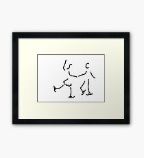 Eiskunstlauf Schlittschuh Olympia Gerahmtes Wandbild