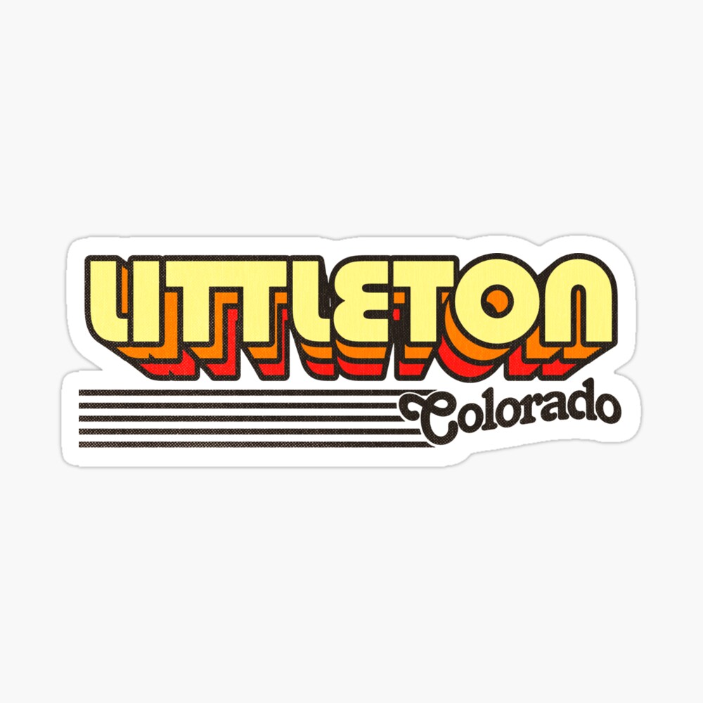 Littleton, Colorado | Retro Stripes Sticker