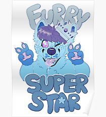 FURRY SUPERSTAR - color Poster