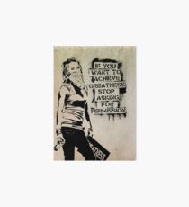 Banksy, greatness Art Board Print