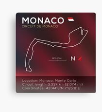 Monaco Racetrack Infographic Canvas Print