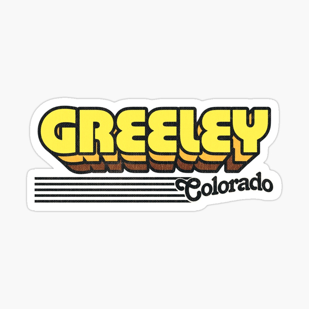 Greeley, Colorado | Retro Stripes Sticker