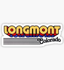 Longmont, Colorado | Retro Stripes Sticker