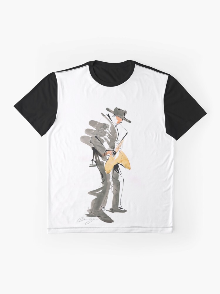 Alternate view of Musician Jazz Saxophone Graphic T-Shirt