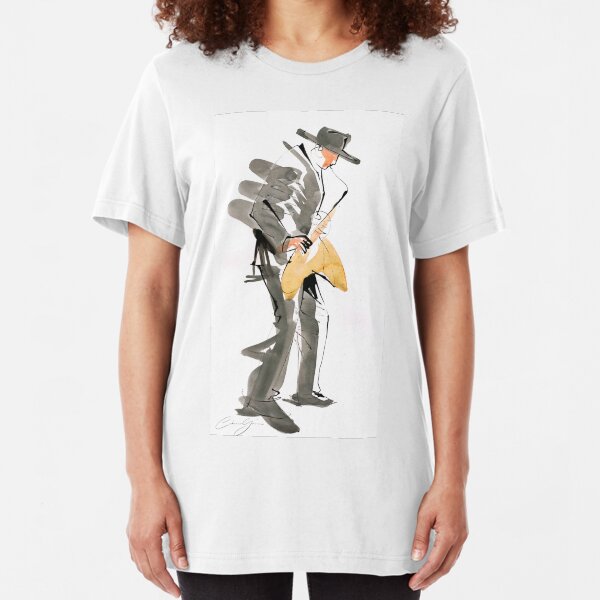 Musician Jazz Saxophone Slim Fit T-Shirt