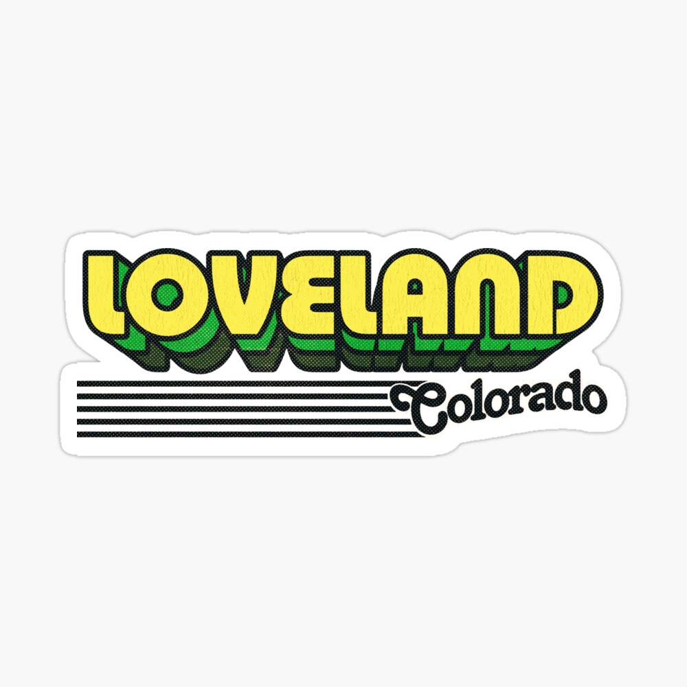 Loveland, Colorado | Retro Stripes Sticker