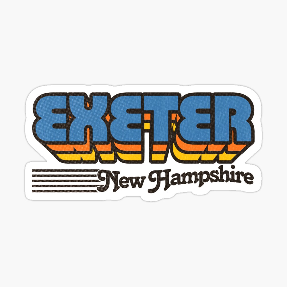 Exeter, New Hampshire | Retro Stripes Sticker