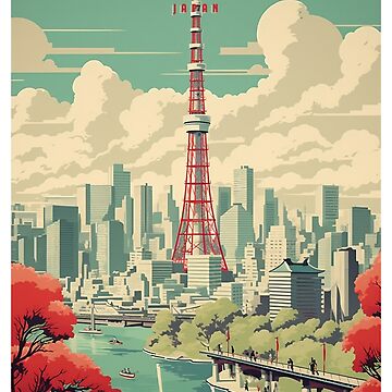 Poster voyage vintage : Tokyo (Japon)