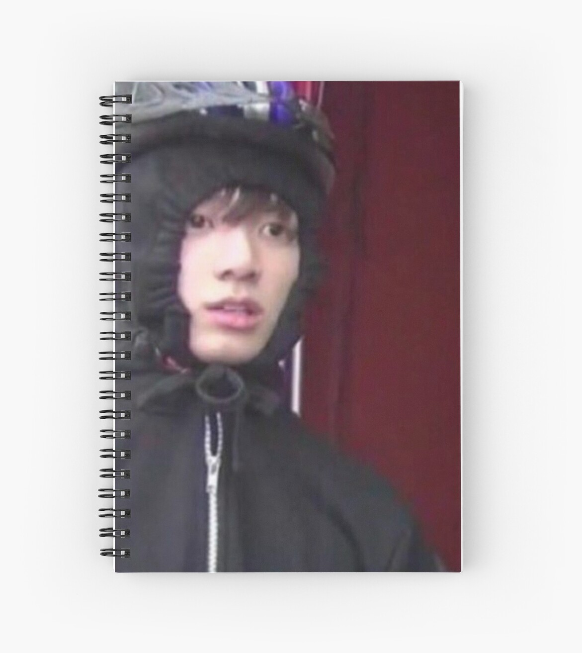 BTS Jungkook Helmet Meme Spiral Notebooks By Mapao Redbubble