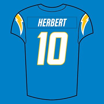 Justin Herbert Home Jersey Sticker for Sale by designsheaven