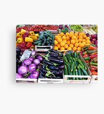 Healthy Vegetables From A Roman Market Canvas Print