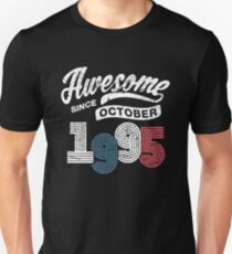 Awesome Since October 1995 Shirt Vintage 23rd Birthday Slim Fit T-Shirt