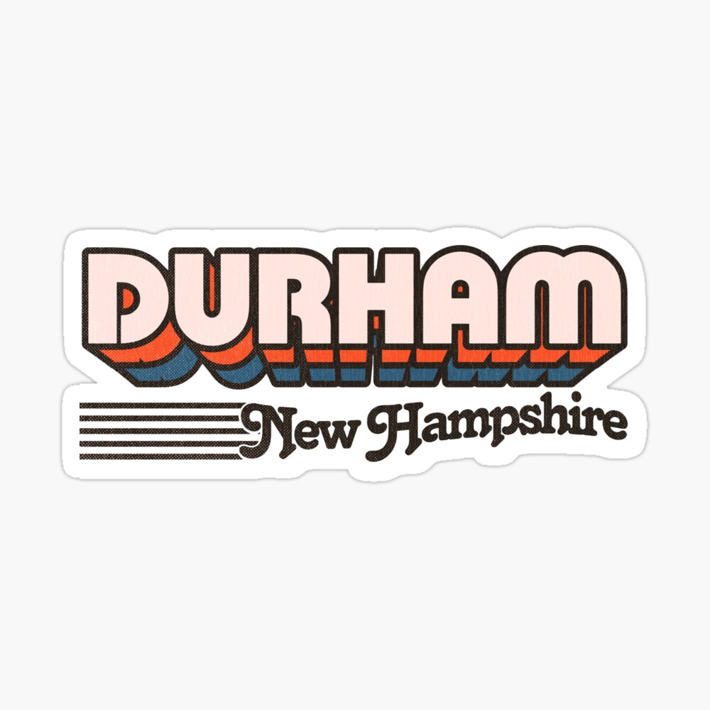 Durham, New Hampshire | Retro Stripes Sticker