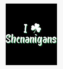 I Love Clover Shenanigans Gift For Paddys St Patricks Day T-Shirt Sweater Hoodie Iphone Samsung Phone Case Coffee Mug Tablet Case Photographic Print