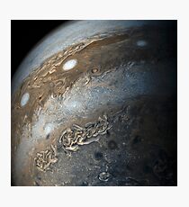 Storms on Jupiter from Juno Cam (2017) Photographic Print
